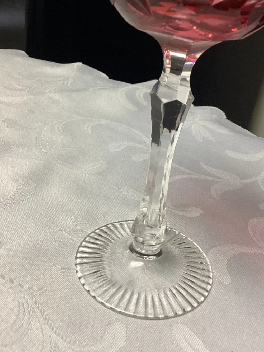 NAUCHTMANN. CRANBERRY WINE GLASSES SET OF 2 rare ones